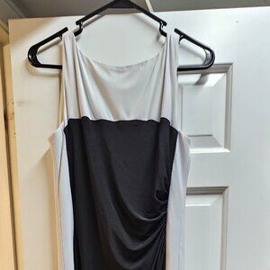 Black and white formalwear, floor length dress